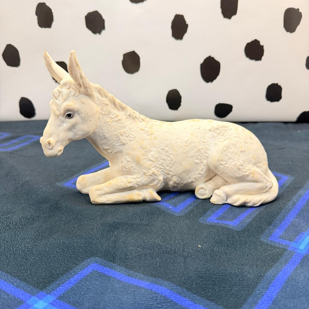 Vtg Giuseppe Armani Nativity Donkey Figurine 1982 Florence Capodimonte Italy 8"